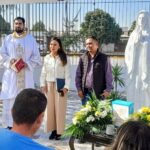 Colocan una imagen de la Virgen del Desierto a escala en el Parque la Esperanza de Gómez Palacio