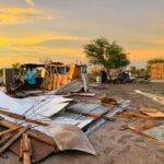 Paso de tornado por el ejido Lázaro Cárdenas, municipio de Jiménez, deja destrucción en viviendas