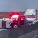 Colapsa autopista Monterrey-Saltillo tras choque