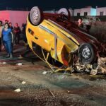 Carambola con volcadura deja una mujer grave en carretera a Santa Fe