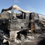 El fuego en un tractocamión que estiraba una pipa causa alarma en usuarios de la autopista