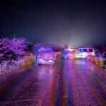 Fuerte choque en noche lluviosa sobre la carretera de Santiago Papasquiaro a Tepehuanes