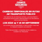Rutas Norte y Jacarandas modificarán recorridos por festejos patrios en Torreón