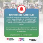 Ante pronóstico de lluvias, cancelan Paseo Colón este domingo